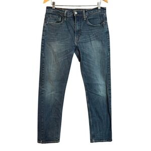 Levi's 511 Slim Fit Jeans Mens Blue Denim Button Fly Stretch Size 34x30